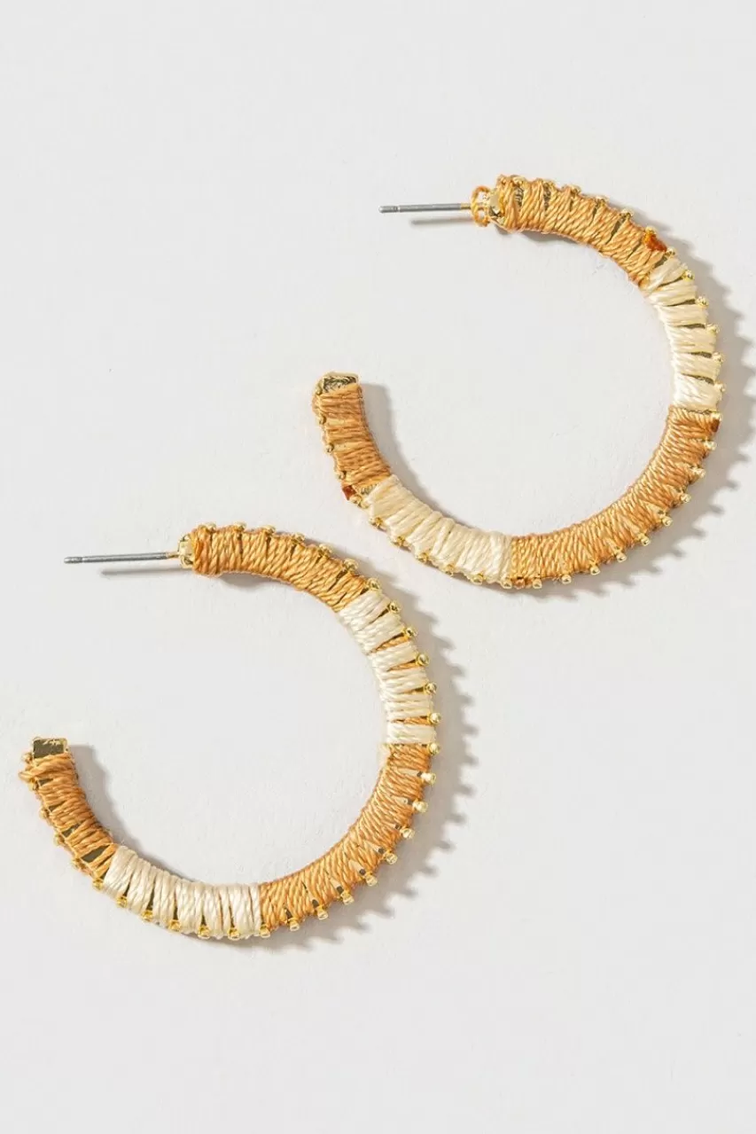 Francesca's Hazel Thread Wrap Hoops