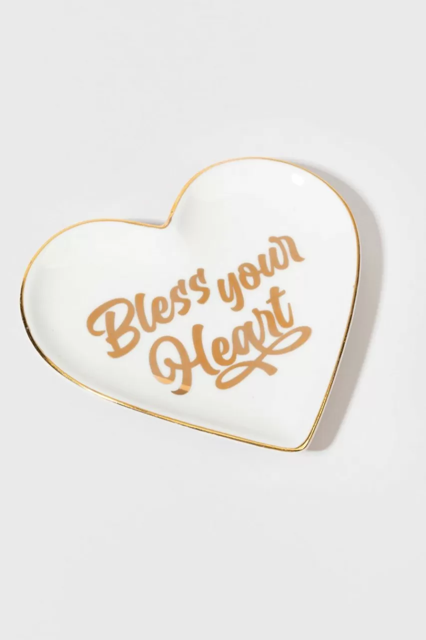 Francesca's Heart Shaped Bless Your Heart Tray