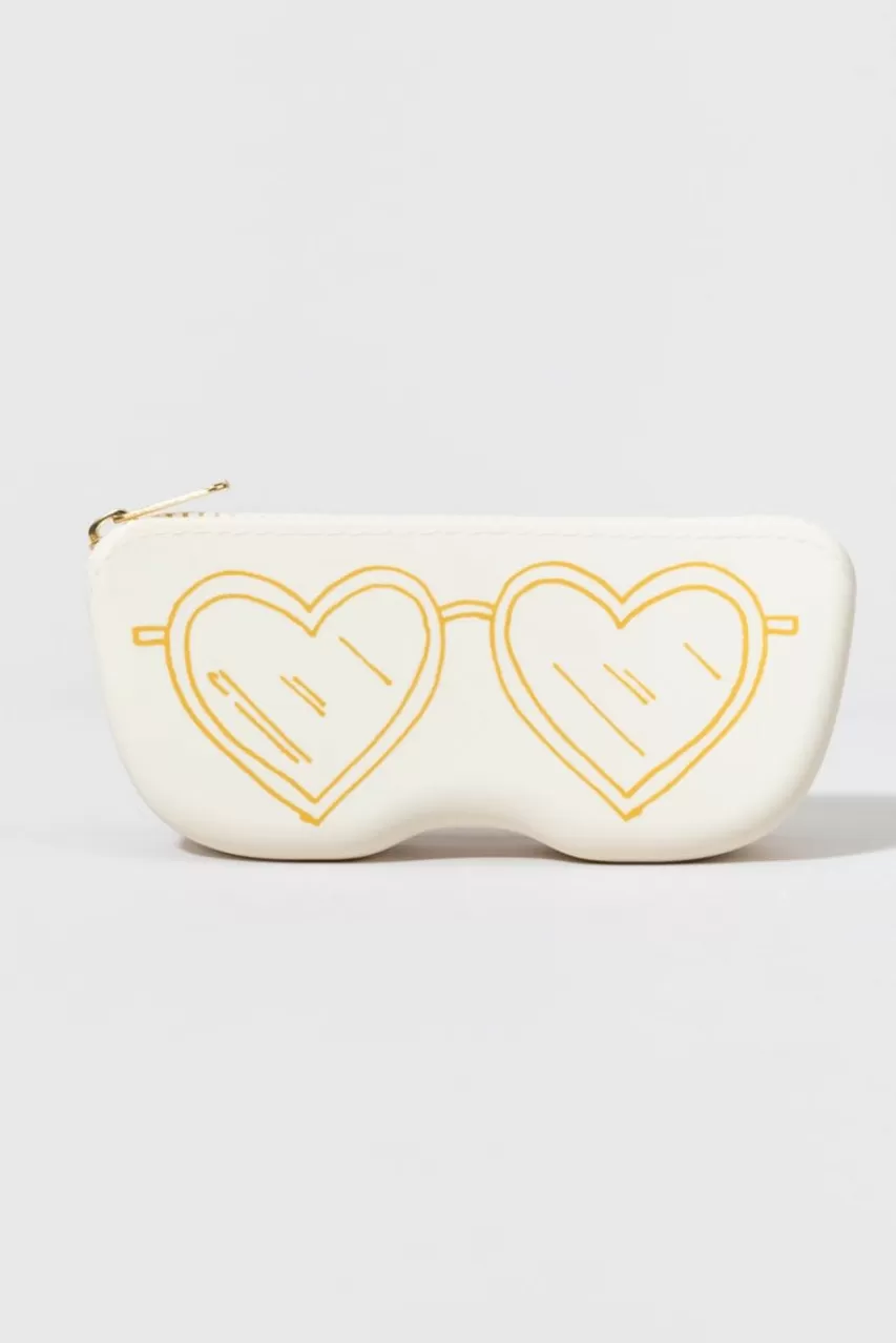 Francesca's Heart Shaped Sunglasses Pouch