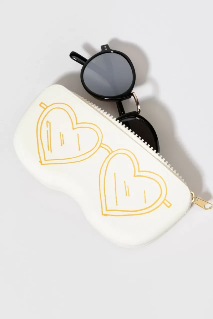 Francesca's Heart Shaped Sunglasses Pouch