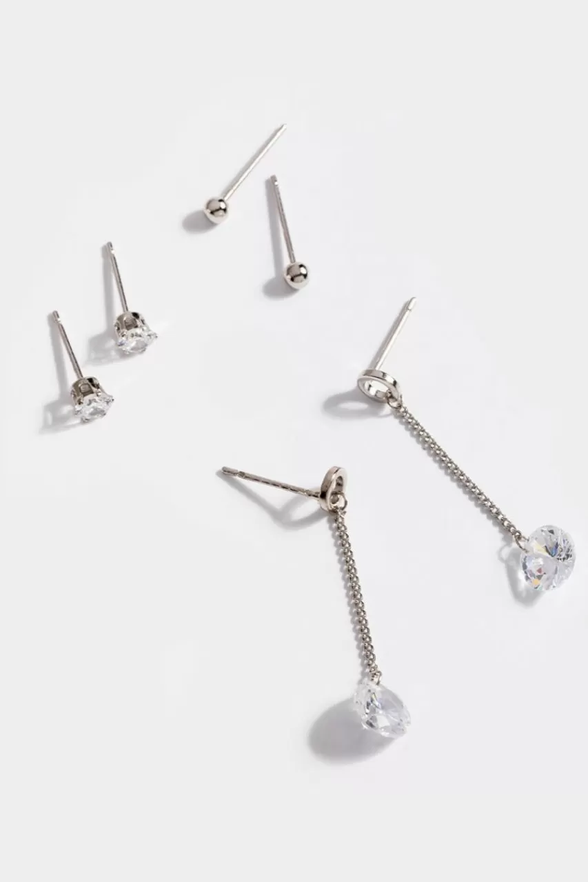 Francesca's Helena Cz Linear Earring Set