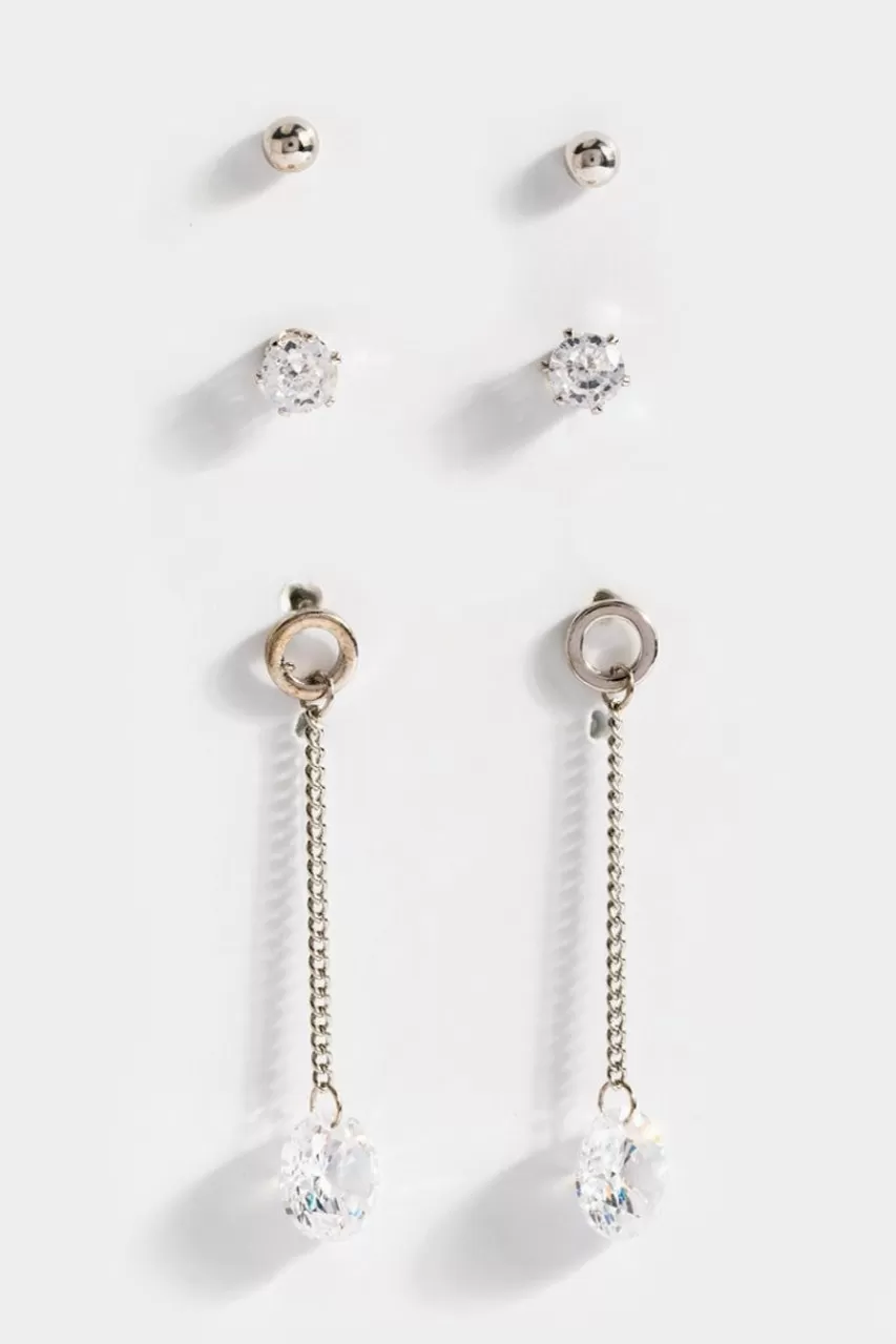 Francesca's Helena Cz Linear Earring Set