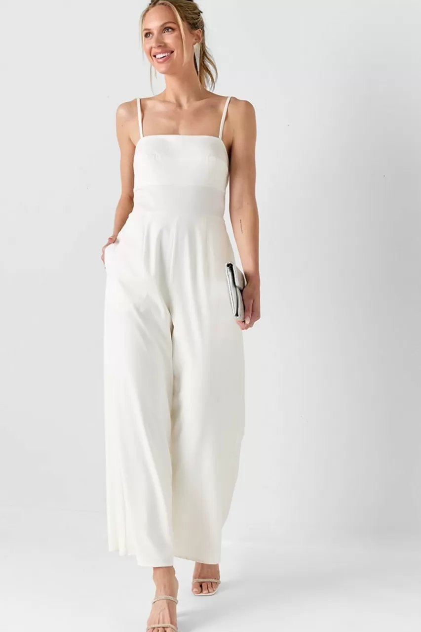 Francesca's Henrietta Tie Back Jumpsuit