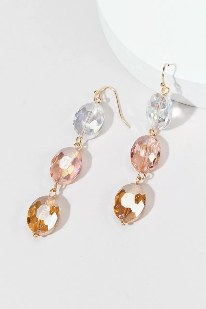 Francesca's Ida Crystal Drop Earrings