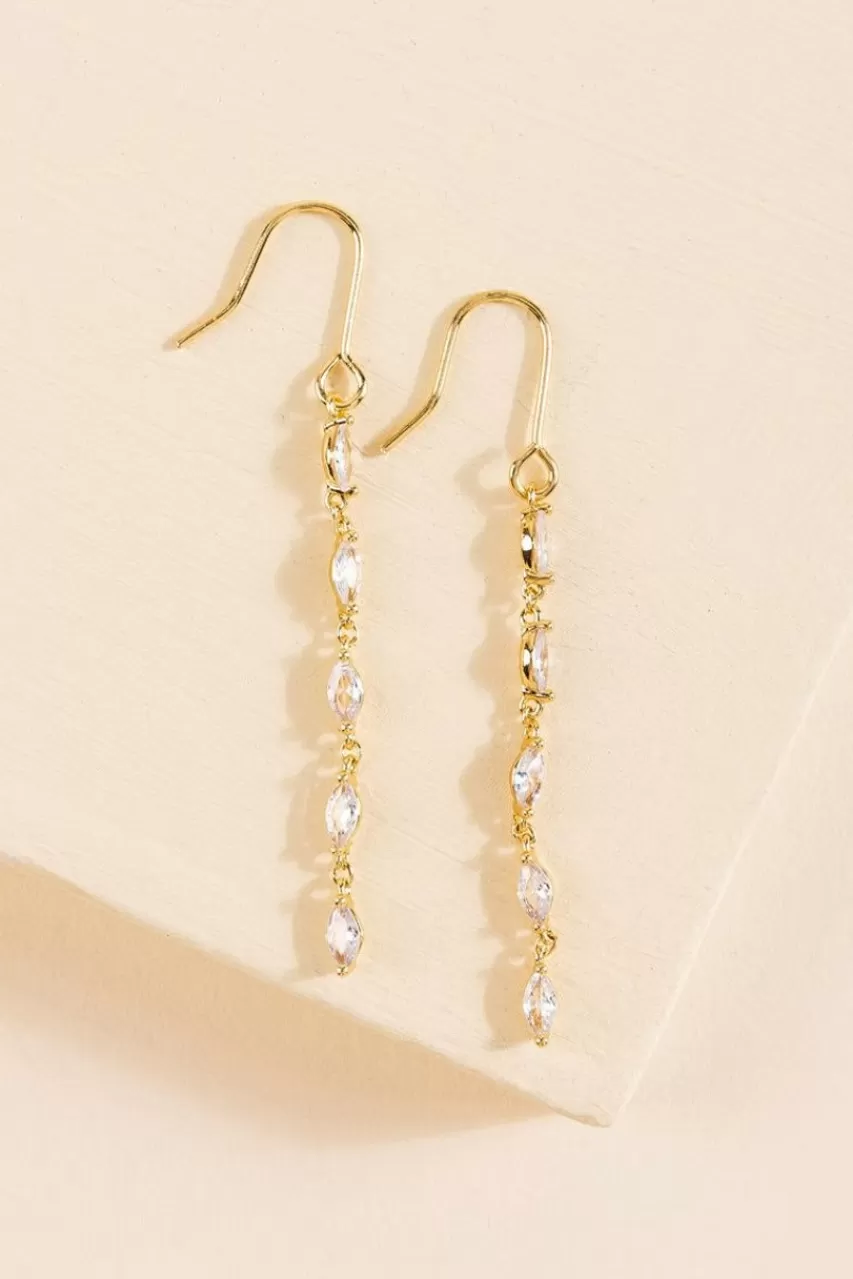 Francesca's Indah Delicate Linear Drop Earrings