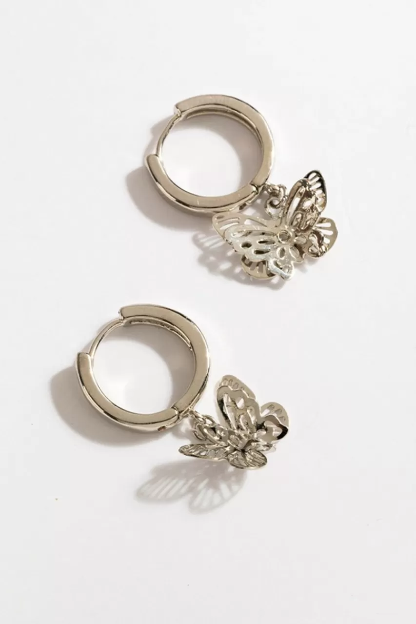 Francesca's Isabella Butterfly Huggie Hoops