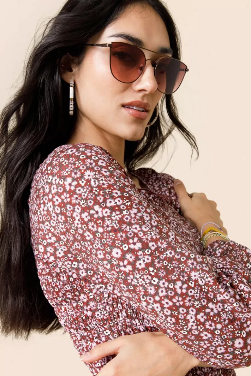 Francesca's Isabelle Thin Tortoise Sunglasses