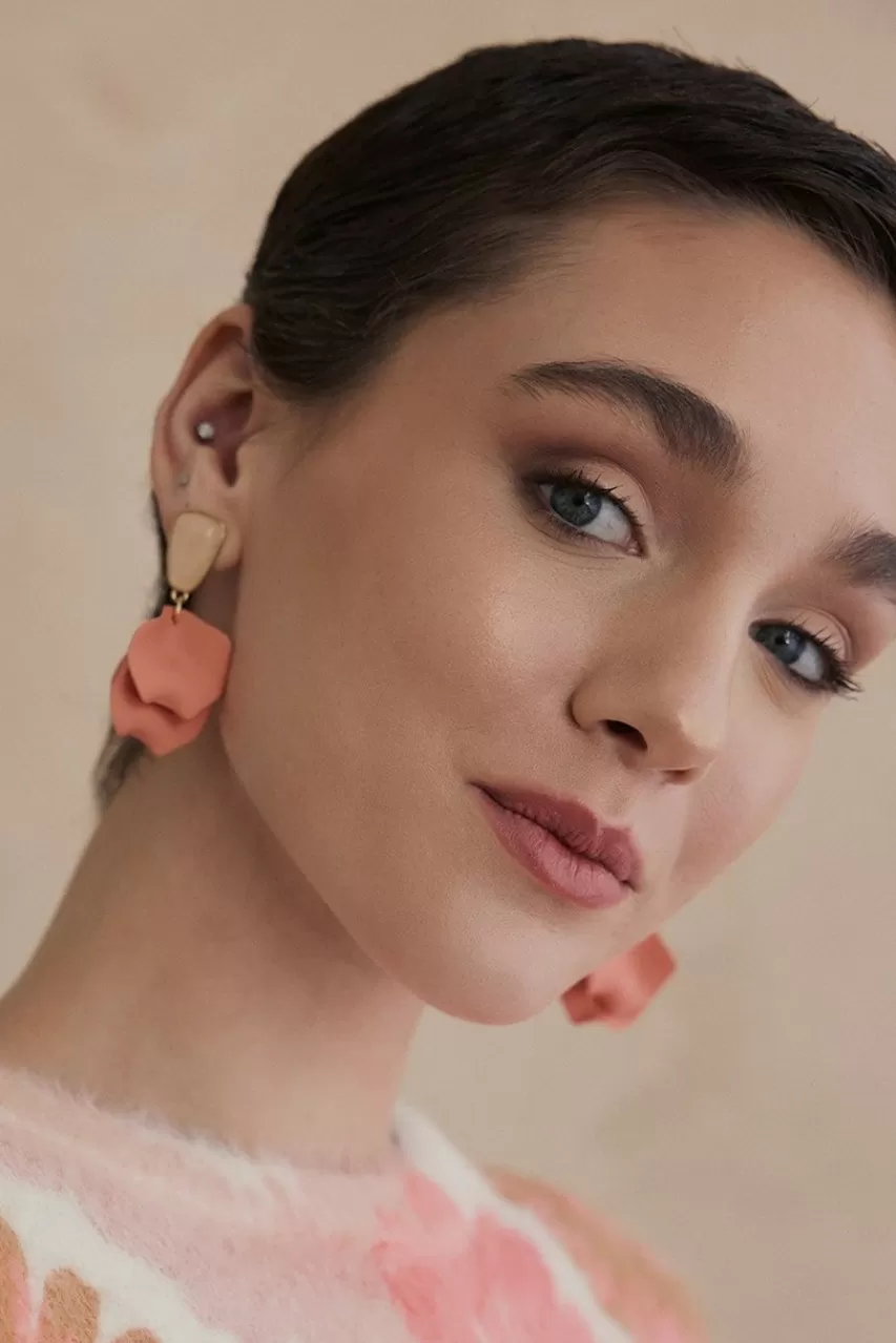 Francesca's Jade Epoxy Petal Earrings