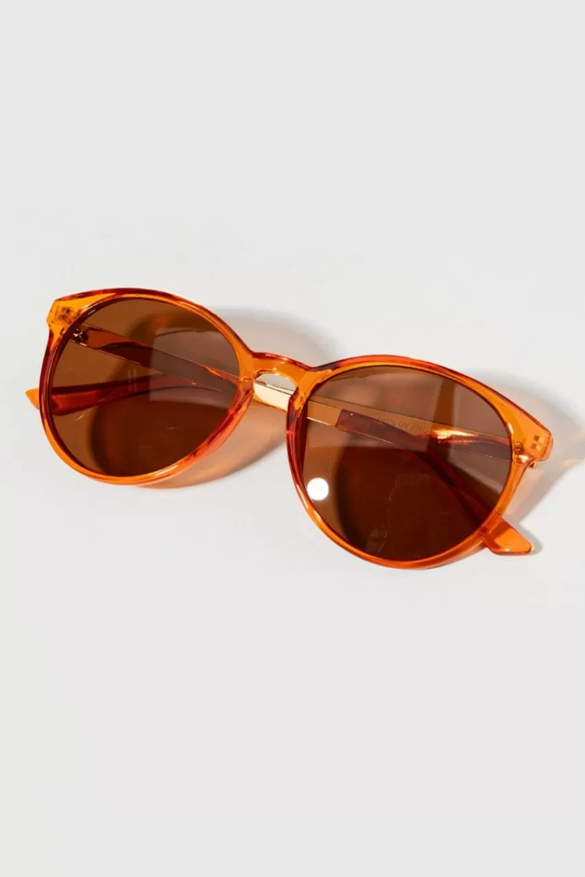 Francesca's Jamiee Slender Round Sunglasses