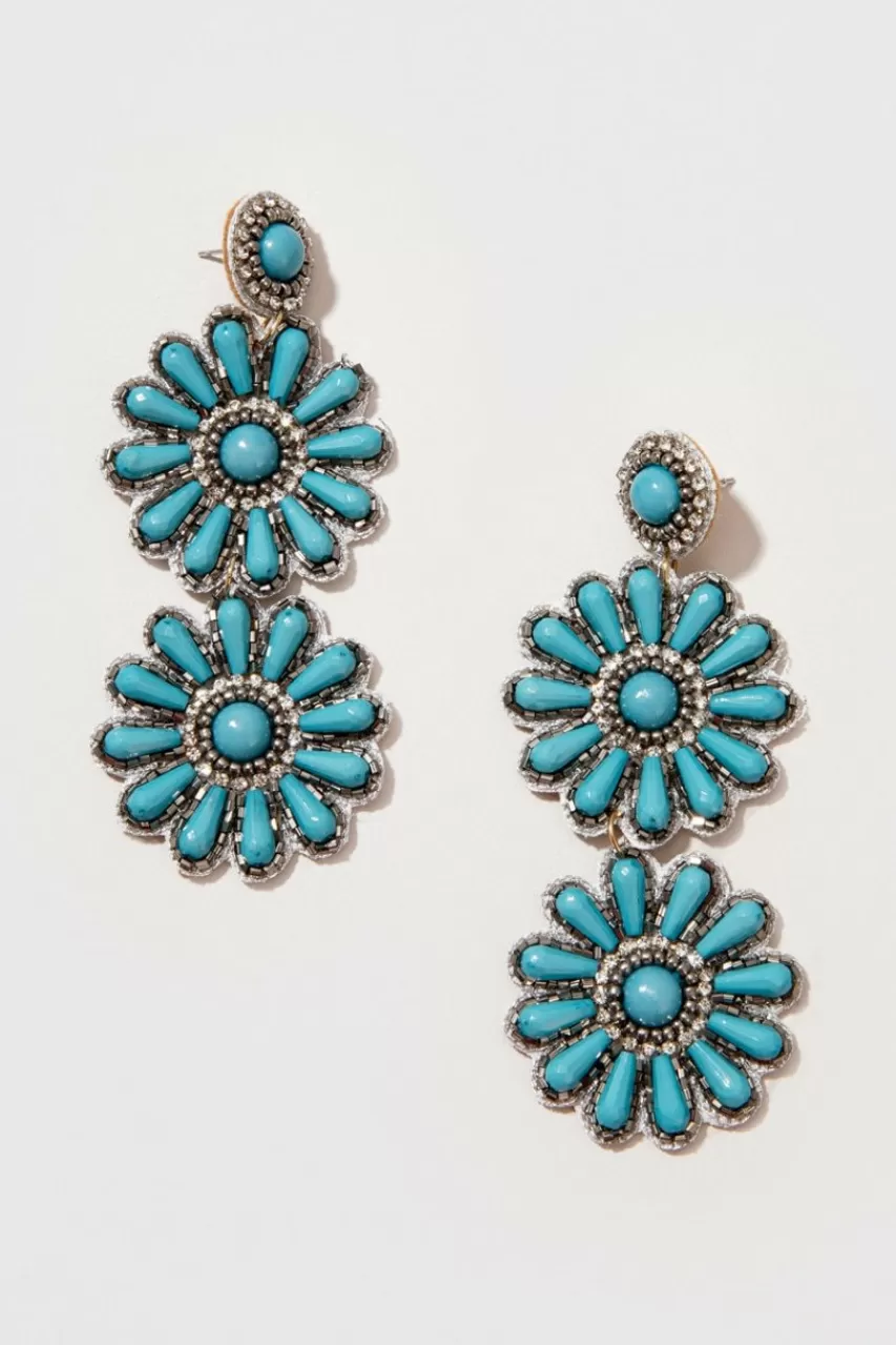 Francesca's Janelle Flower Chandelier Drop Earrings