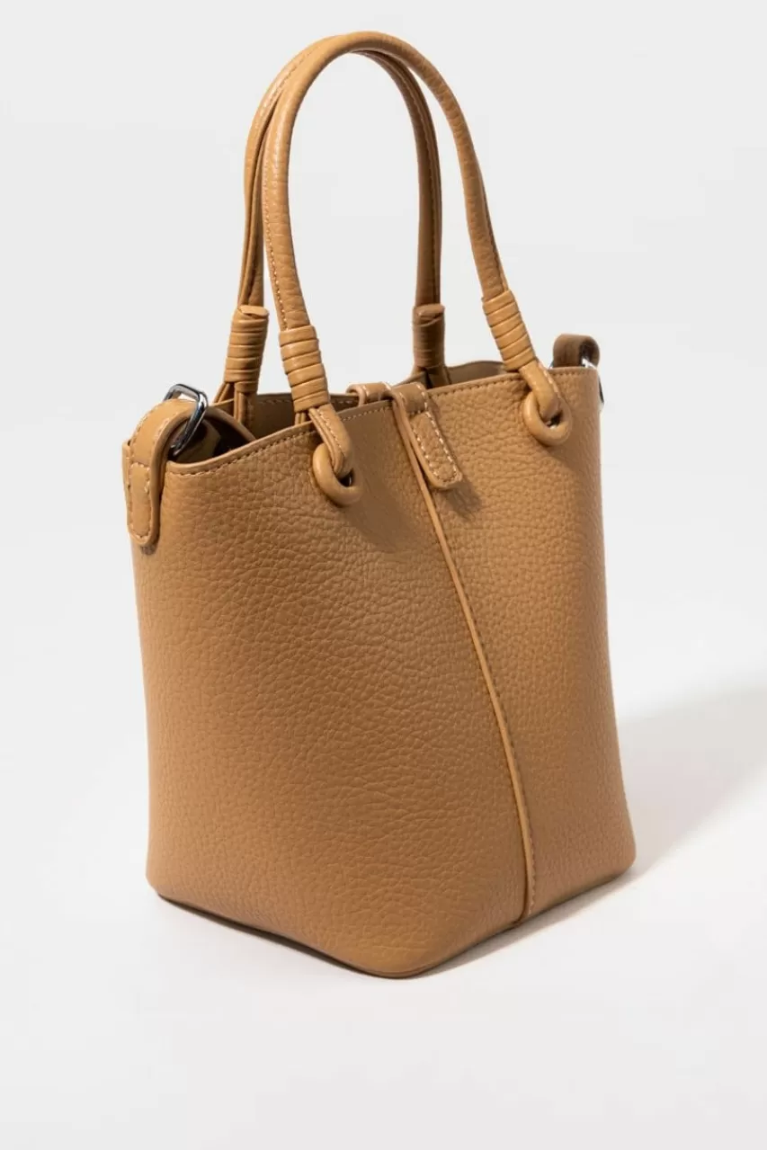 Francesca's Janelle Pebbled Vegan Leather Tote Bag