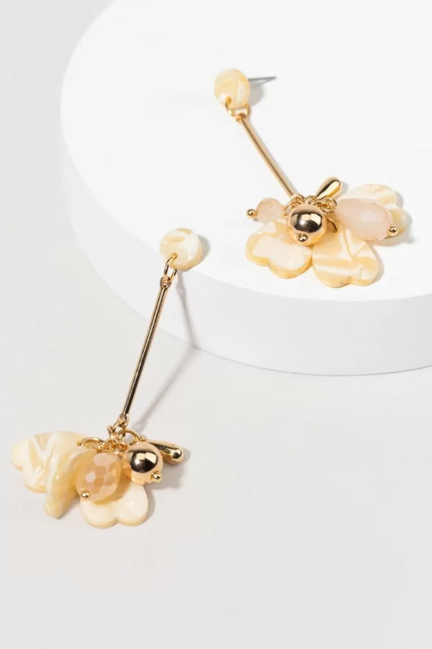 Francesca's Janelle Resin Cluster On Bar Earrings