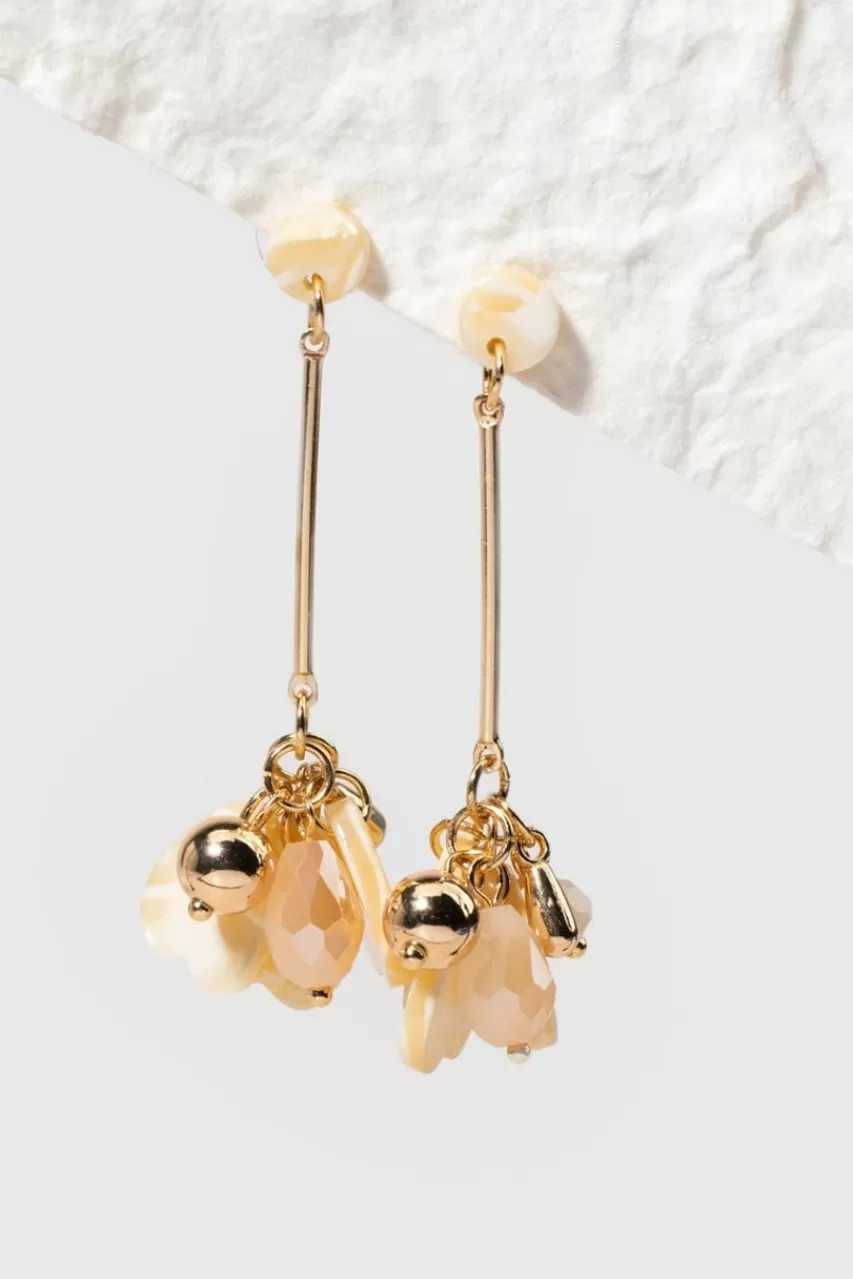 Francesca's Janelle Resin Cluster On Bar Earrings