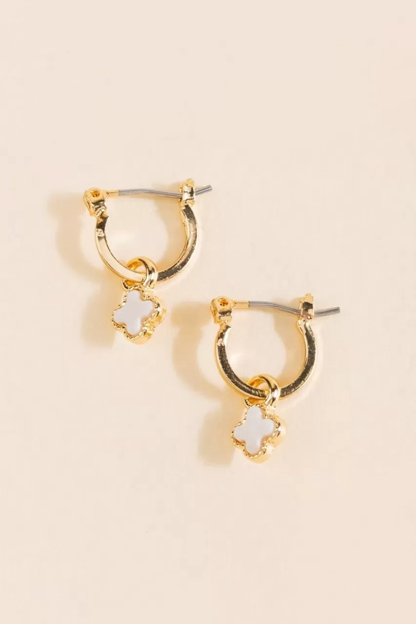 Francesca's Janet Shell Huggie Hoop Earrings