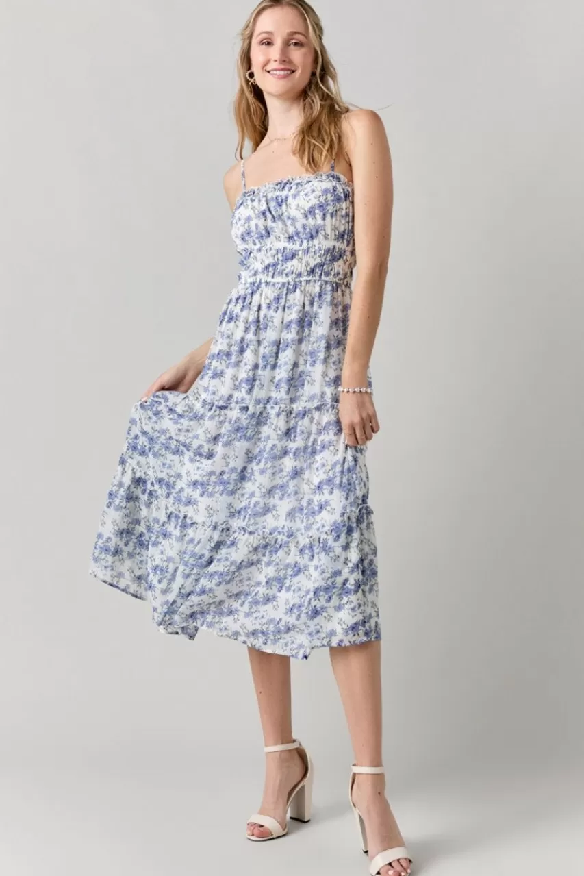 Francesca's Janine Floral Emma Midi Dress