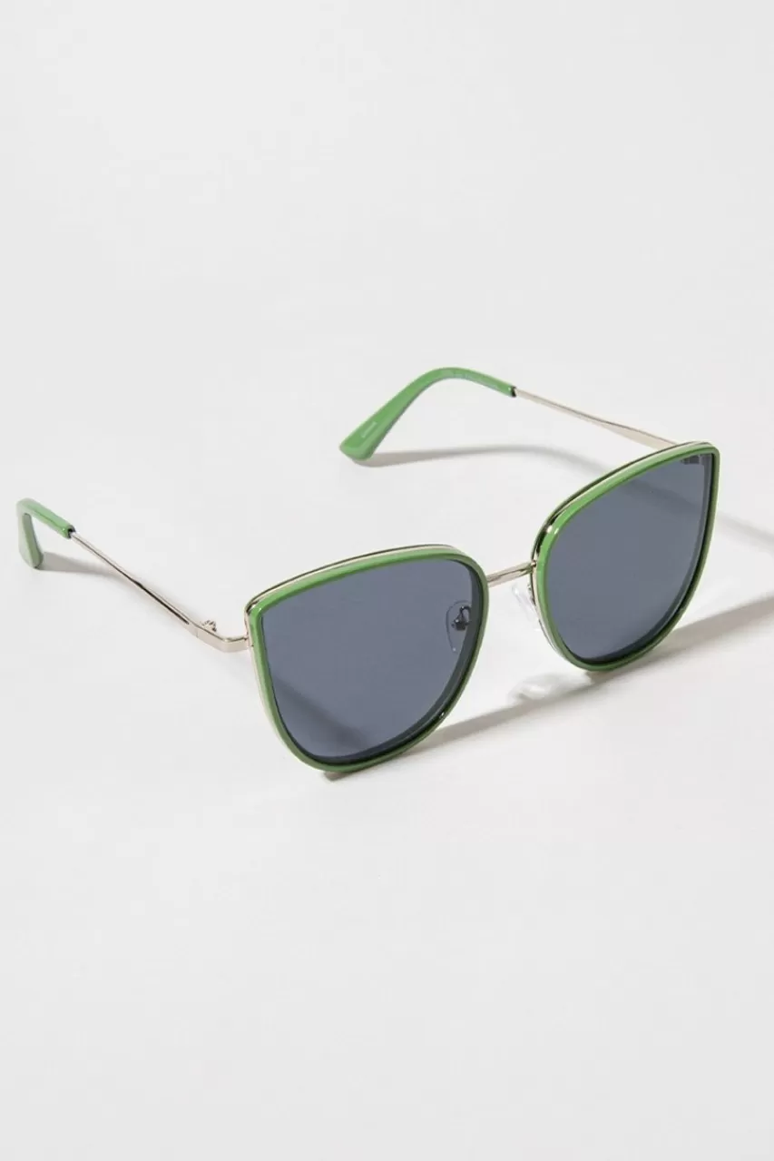 Francesca's Jasmine Slim Frame Cat Eye Sunglasses