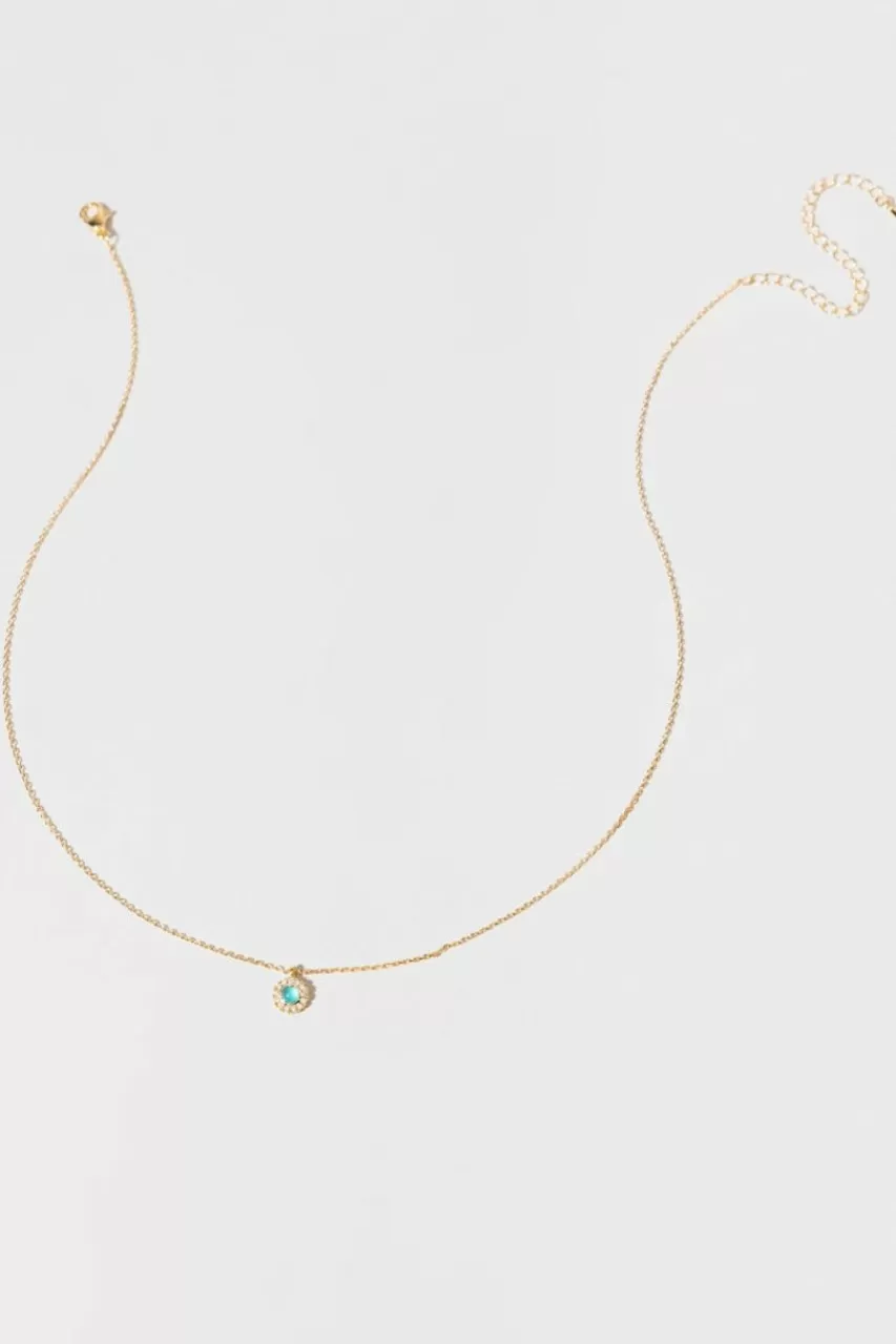 Francesca's Jeanine Opal Coin Pendant Necklace