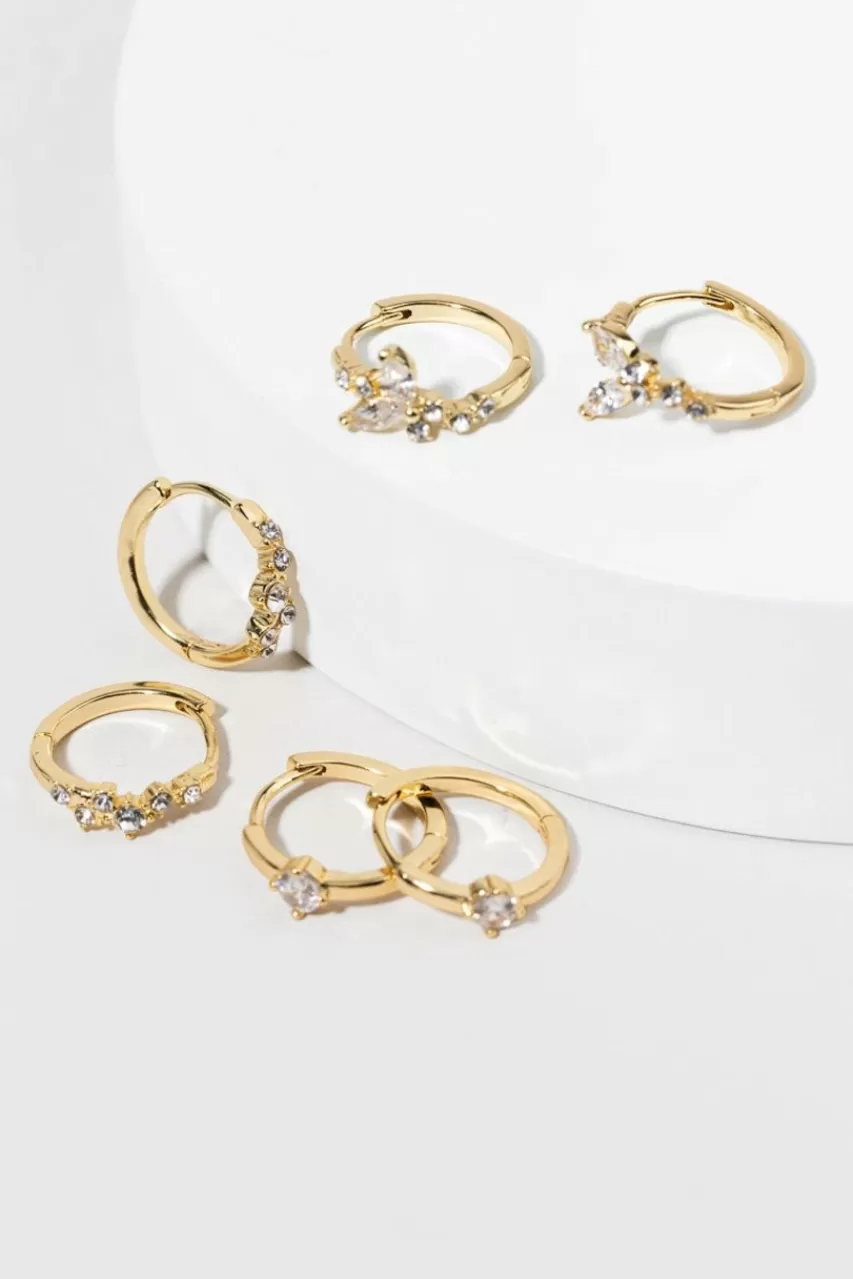 Francesca's Jenelle Delicate Hoop Earrings Set