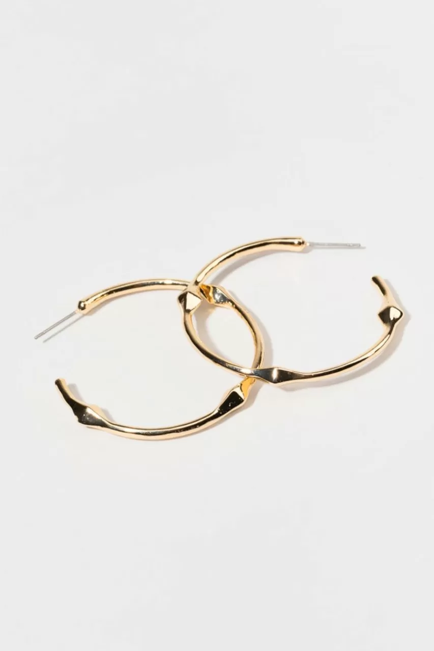 Francesca's Jenna Diamond Station Large Hoop Earrings