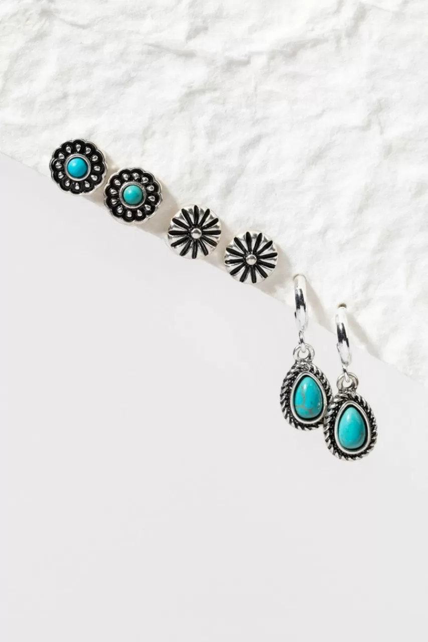 Francesca's Jenna Western Charm Earring Set