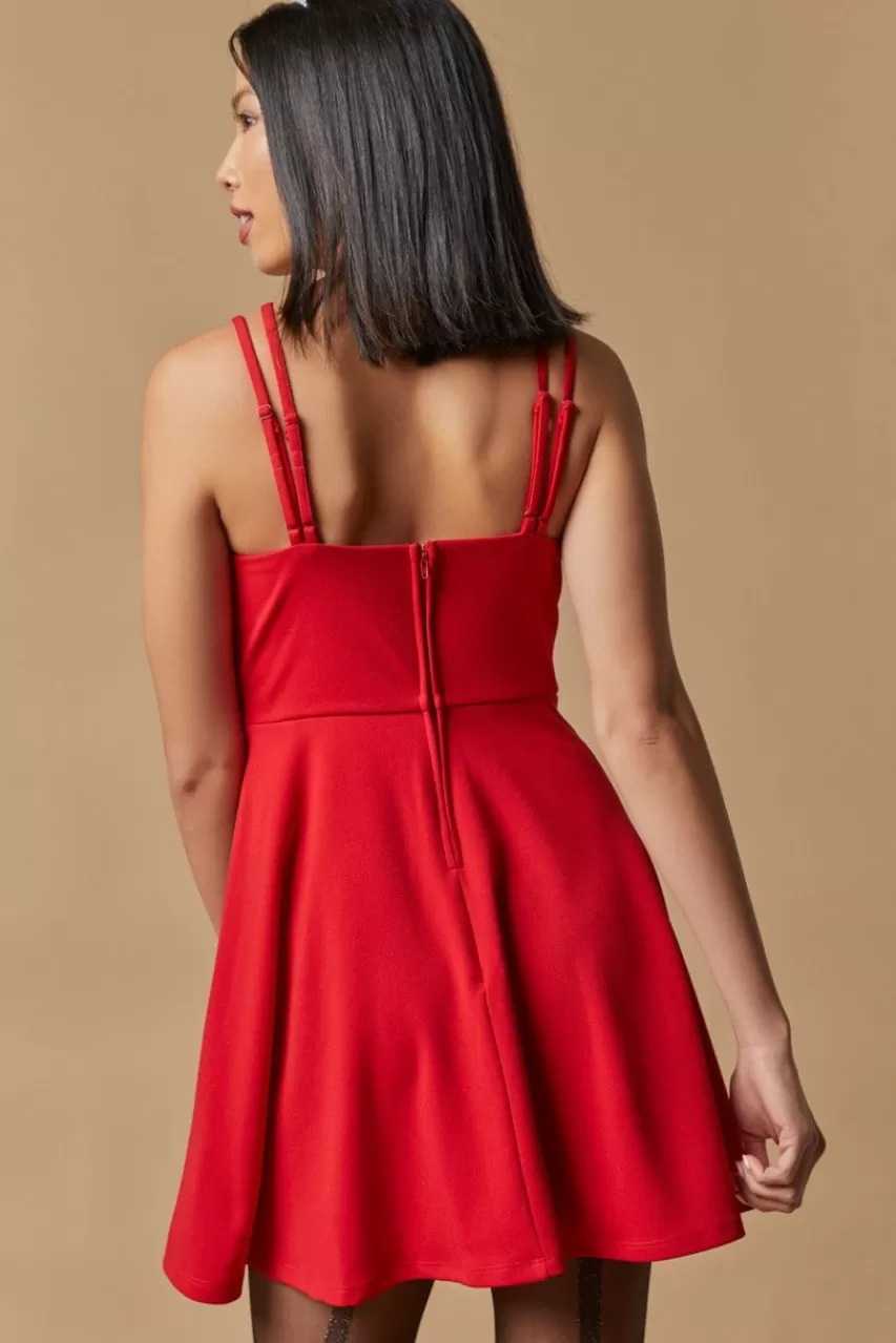 Francesca's Jenni Strappy Cross Over Mini Dress