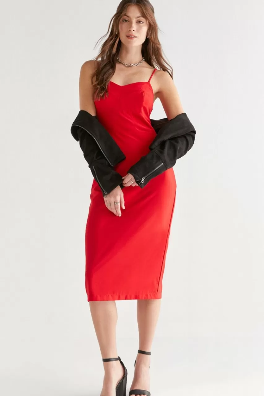 Francesca's Jenny Sweetheart Midi Dress