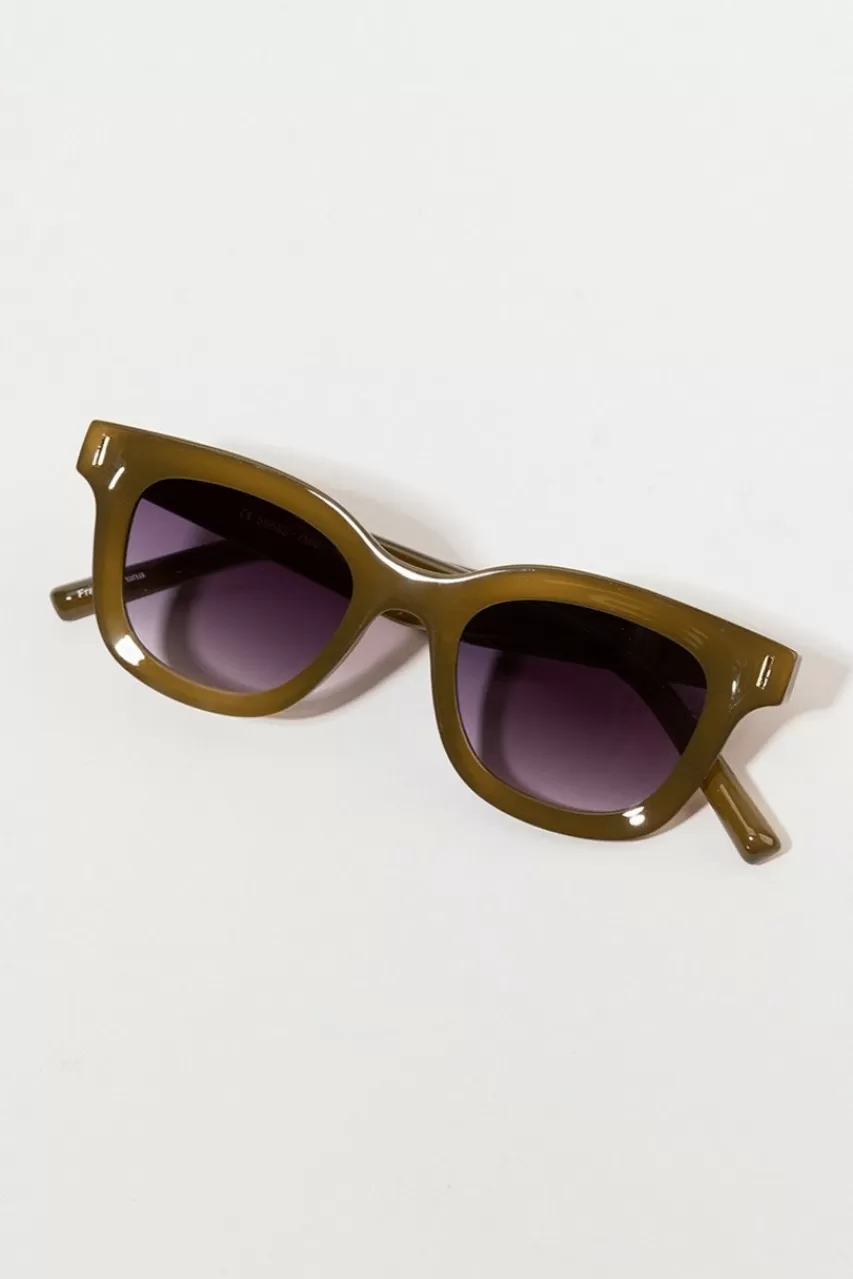 Francesca's Jessica Slim Round Sunglasses