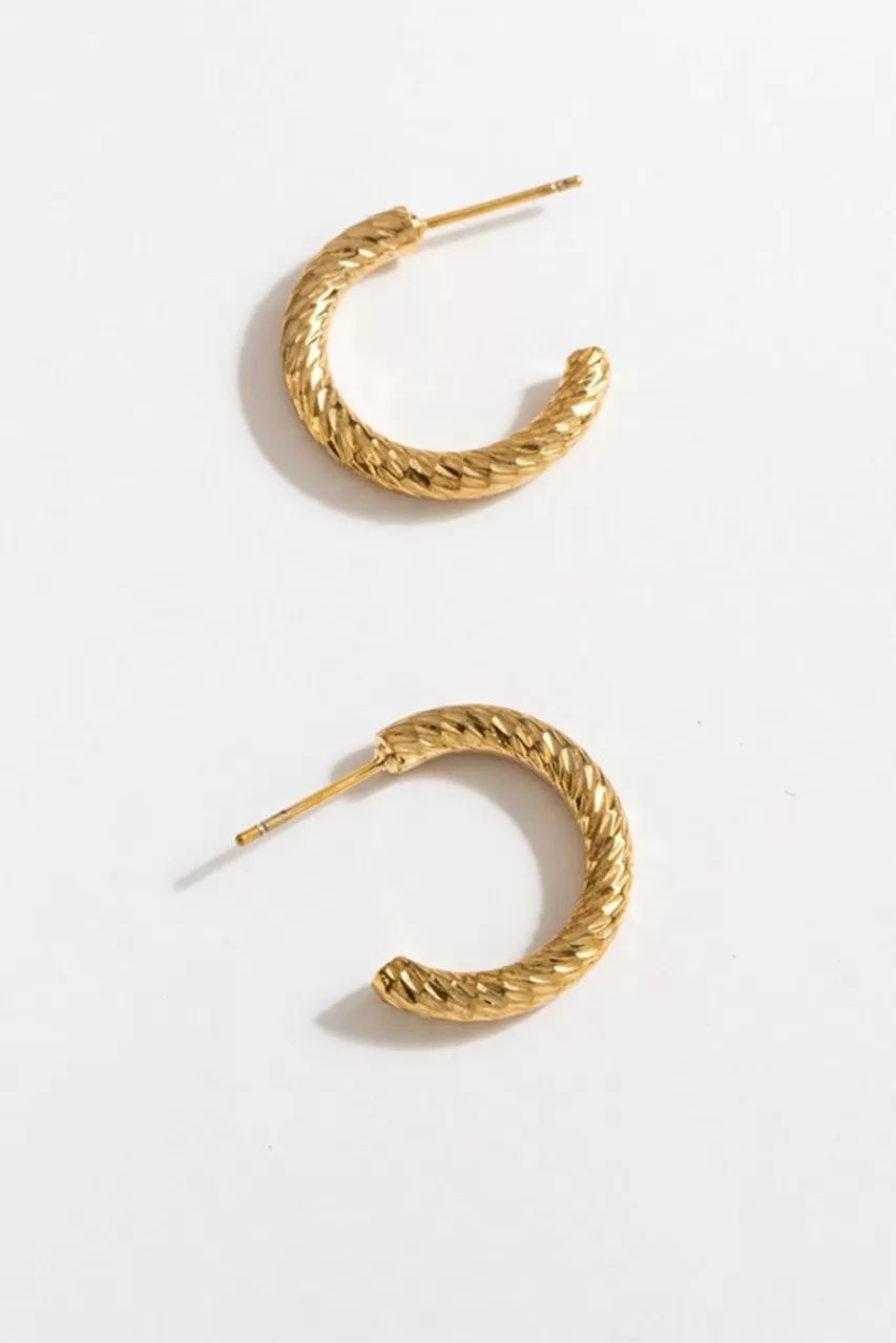 Francesca's Jessica Textured Huggie Hoops