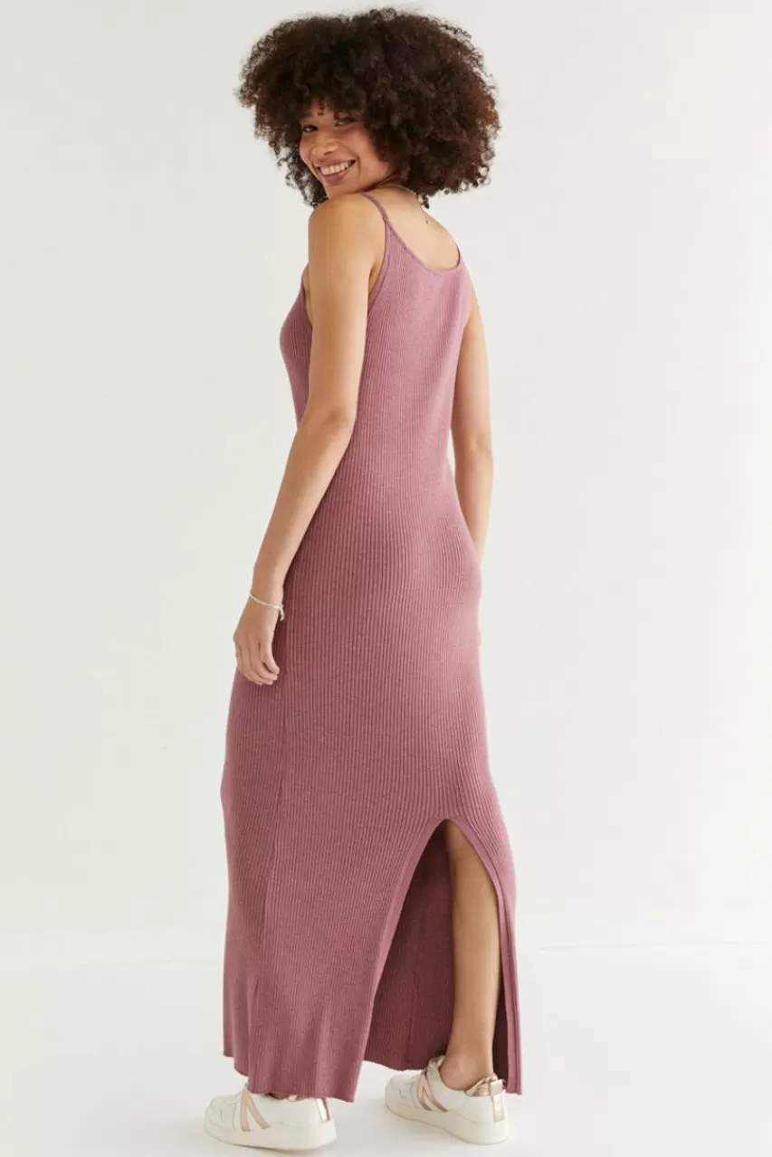 Francesca's Jessie Rib Knit Maxi Dress