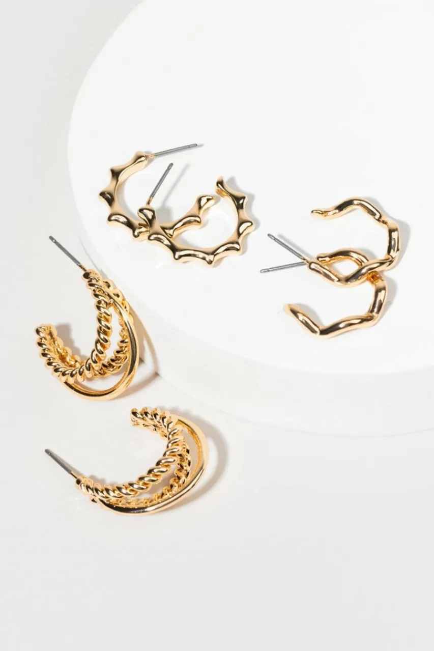 Francesca's Joann En Hoop Earring Set