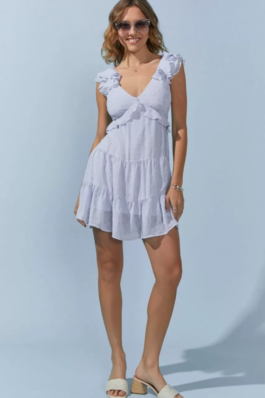 Francesca's Jocelyn Ruffle Swing Mini Dress