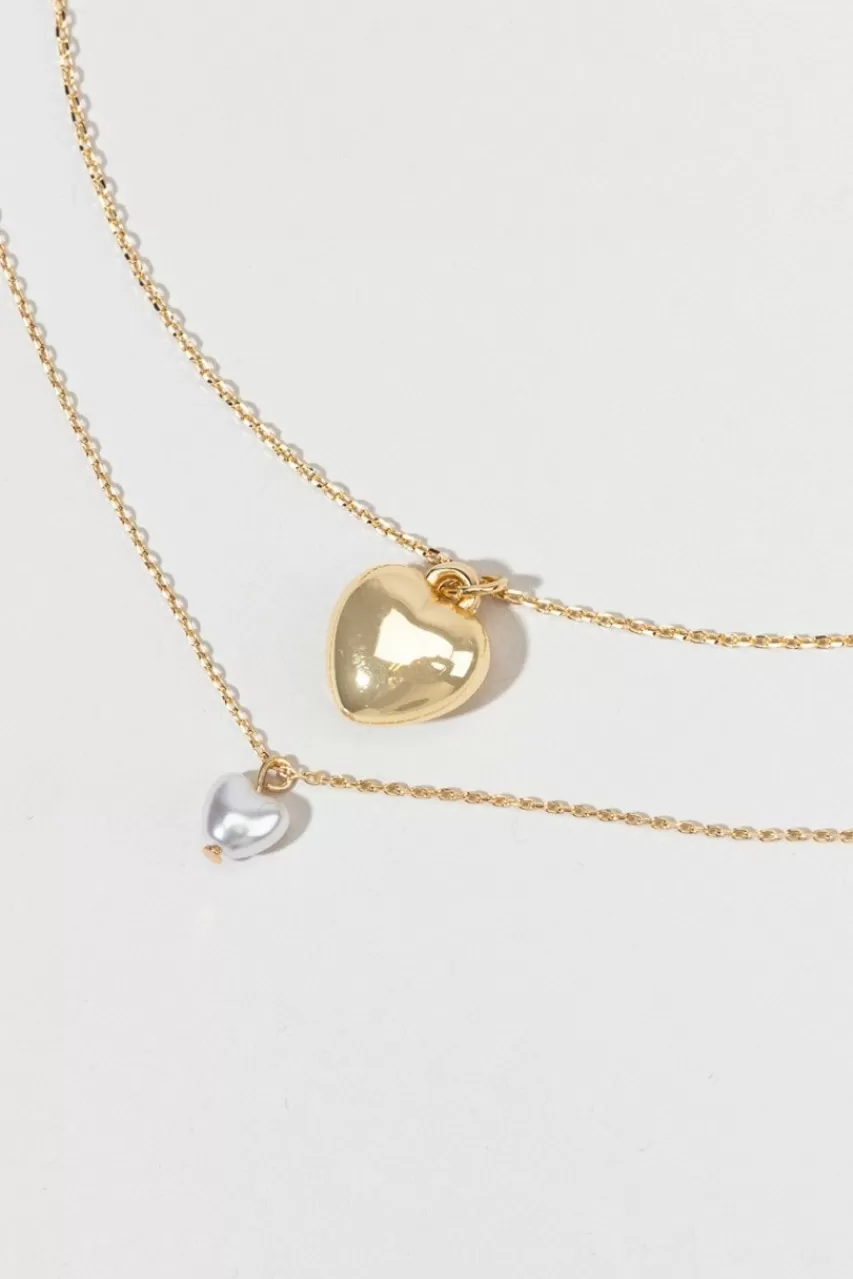 Francesca's Joelle Heart Pendant Necklace Set