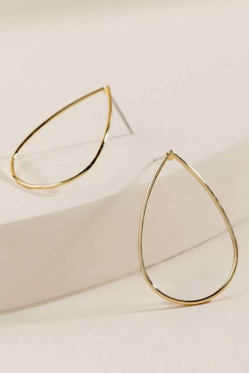 Francesca's Joie Thin Teardrop Earrings