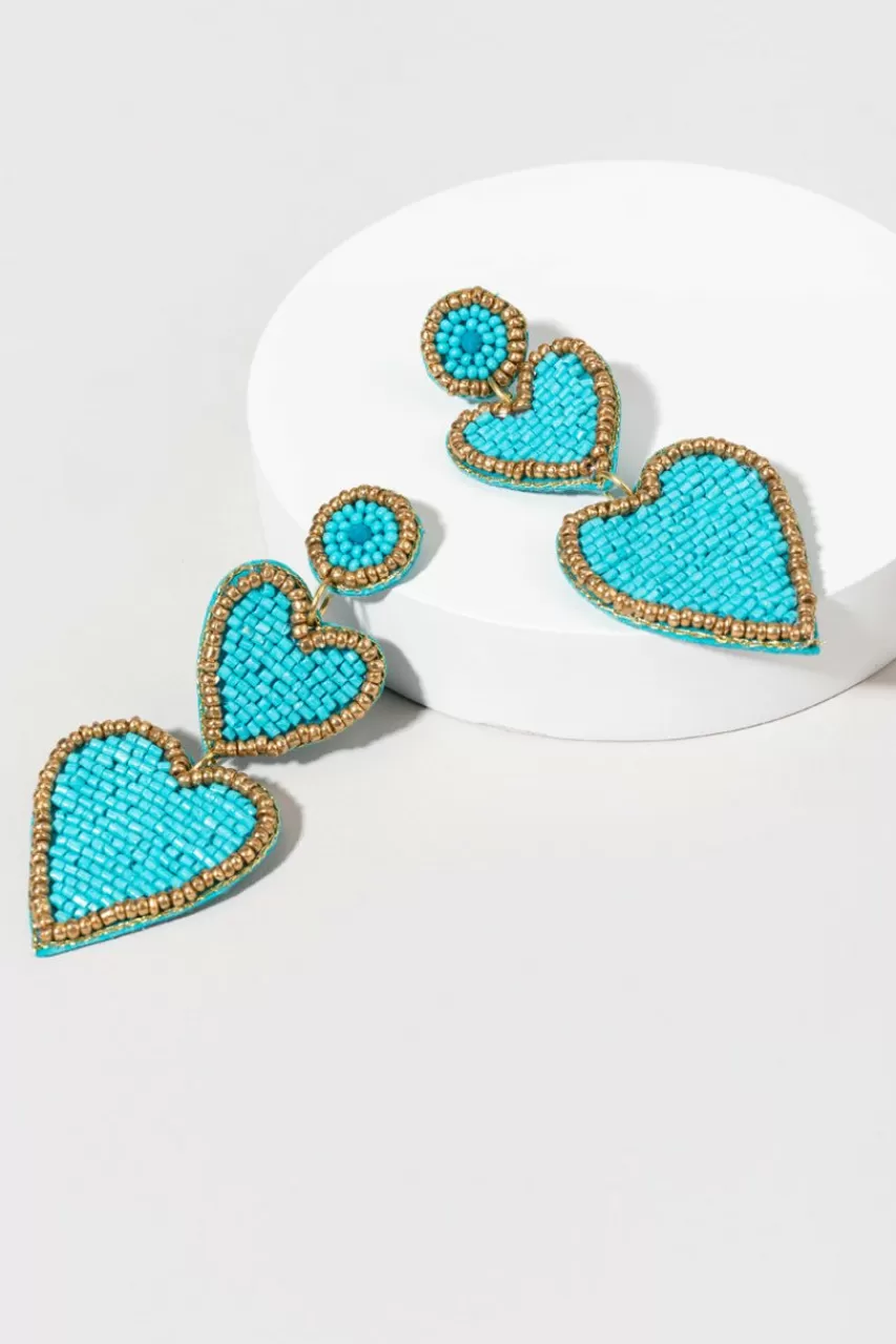 Francesca's Jonelle Hearts Earrings