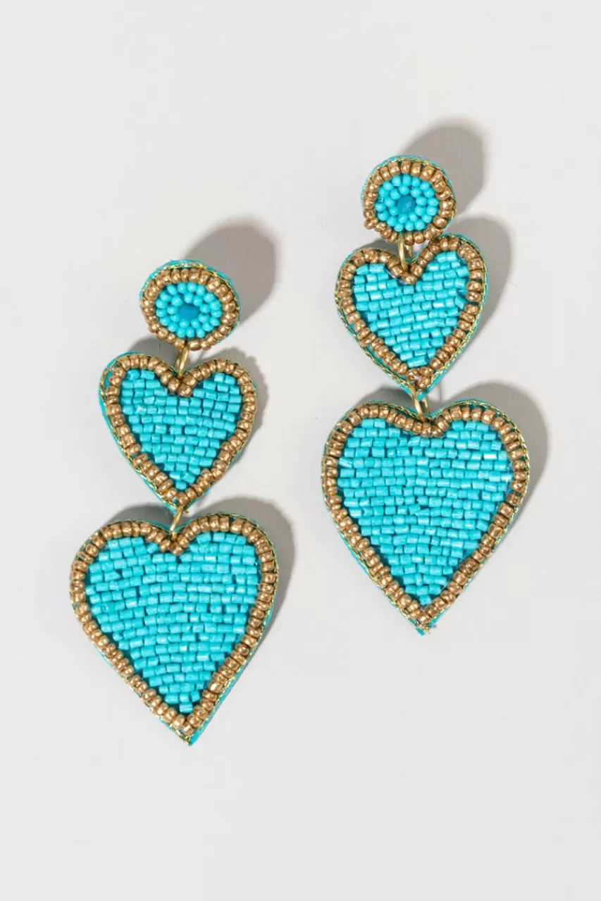 Francesca's Jonelle Hearts Earrings