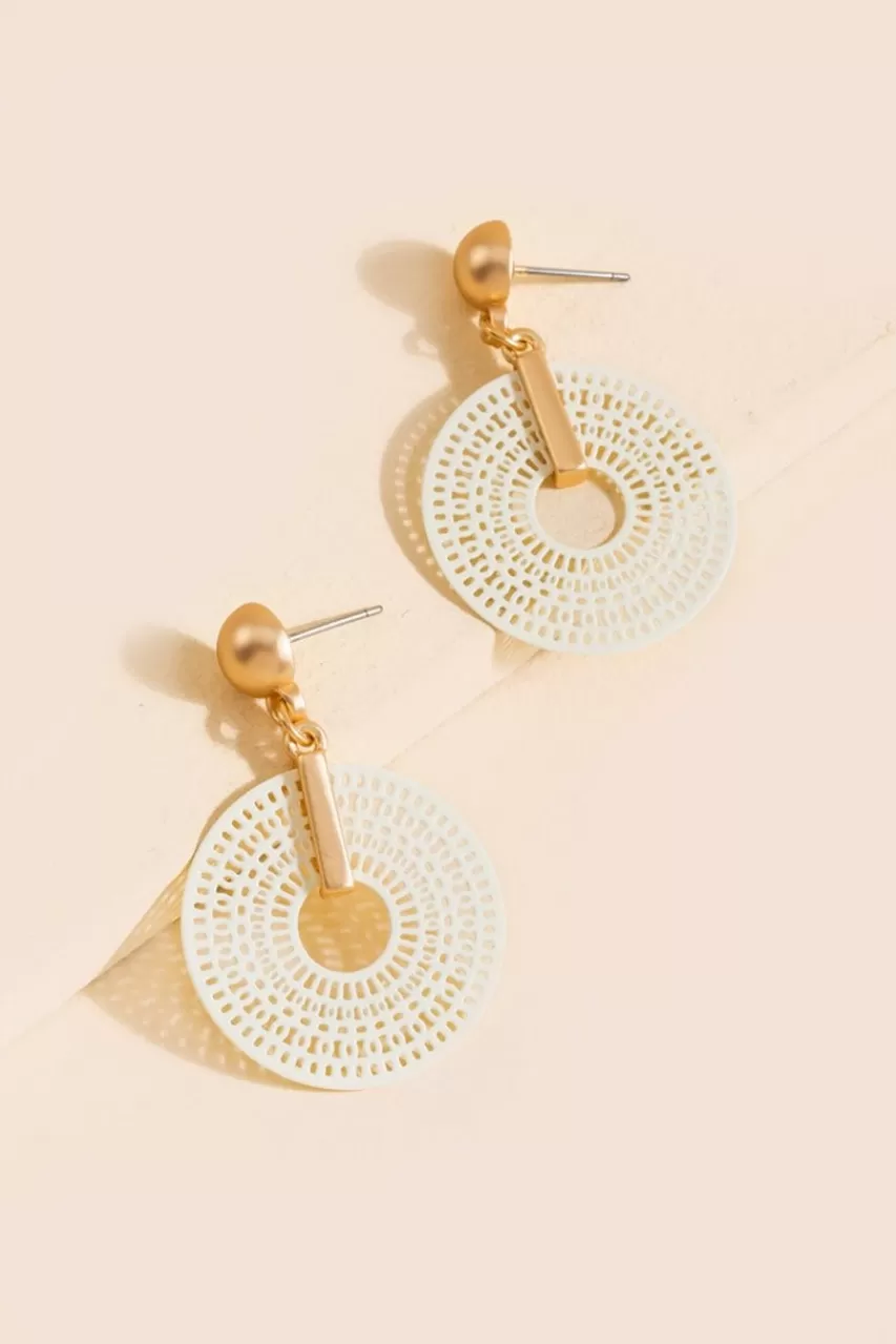 Francesca's Jouri Filigree Circle Drop Earrings