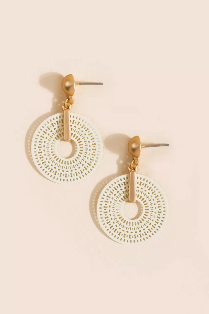 Francesca's Jouri Filigree Circle Drop Earrings