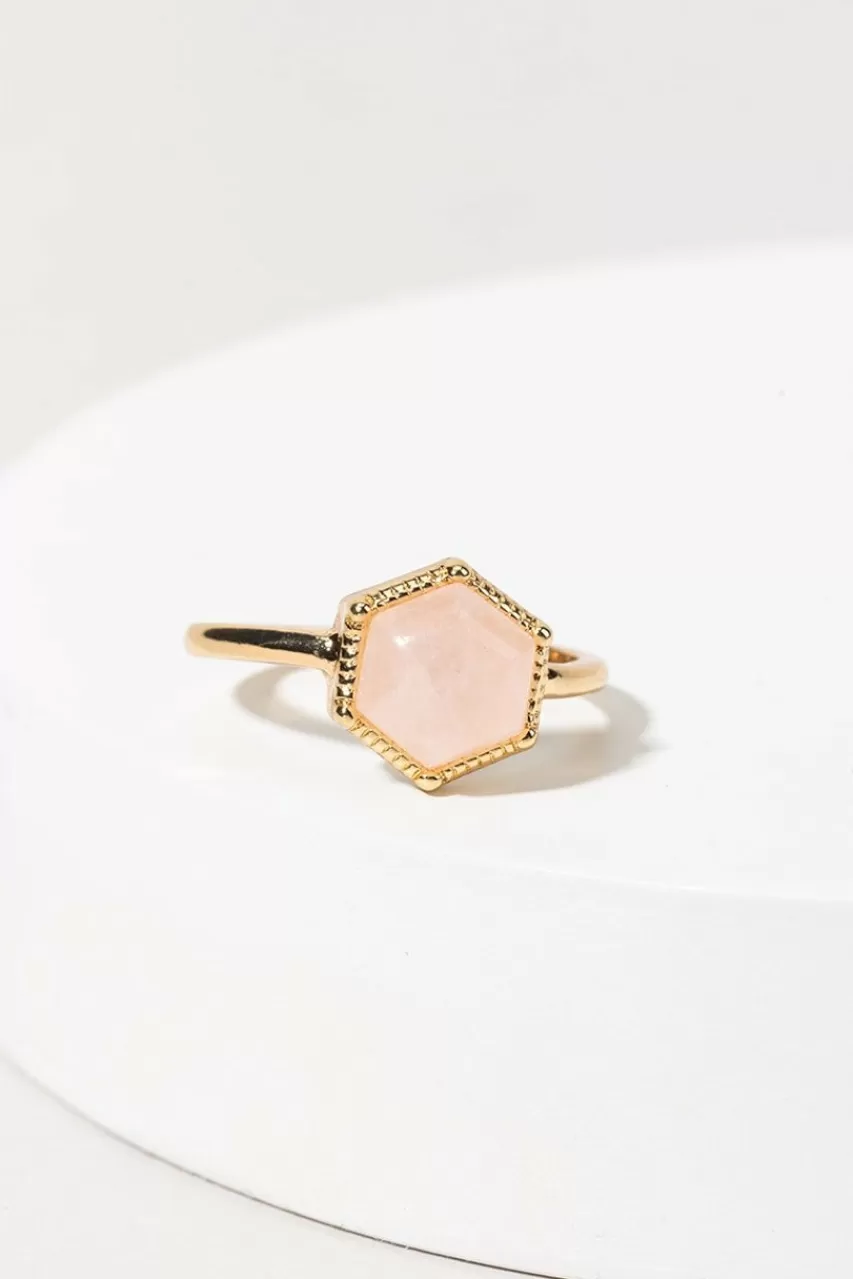 Francesca's Joy Emotion Stone Hexagon Ring