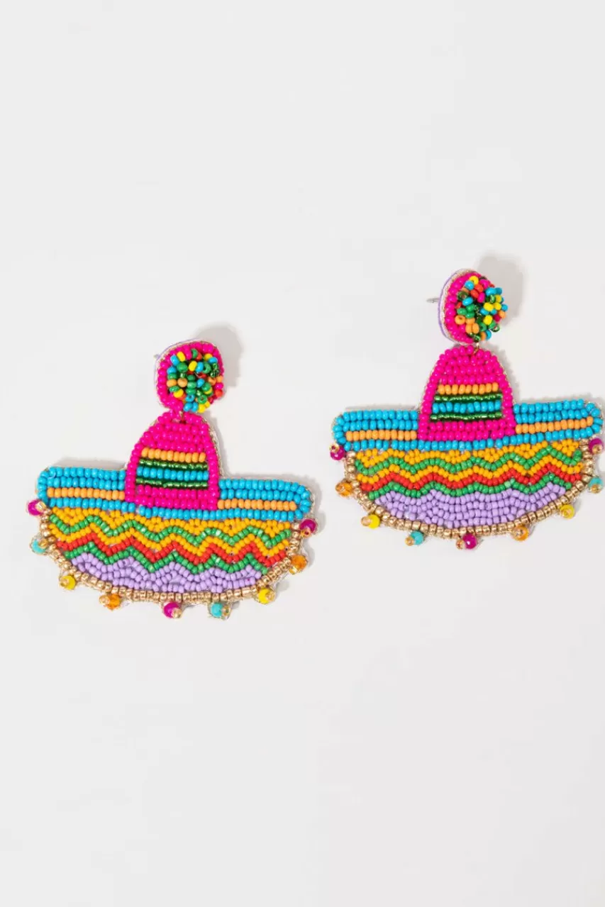 Francesca's Julia Sombrero Seedbead Drop Earrings