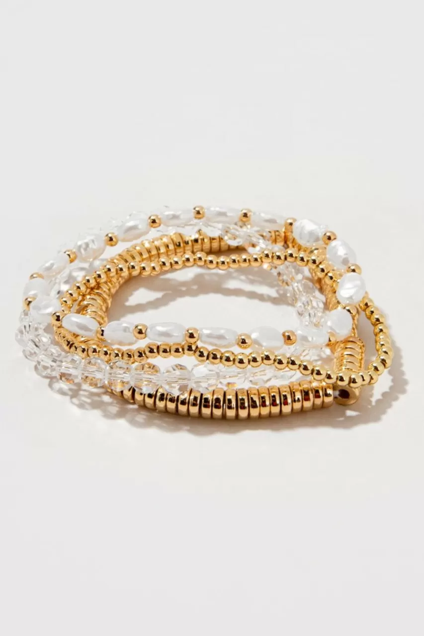 Francesca's Julianne Glass Disc Bracelets Set