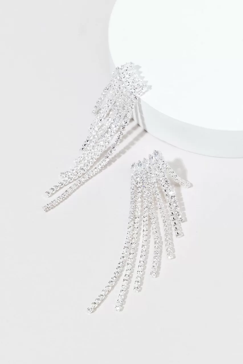 Francesca's Juliete Cupchain Fringe Drop Earrings