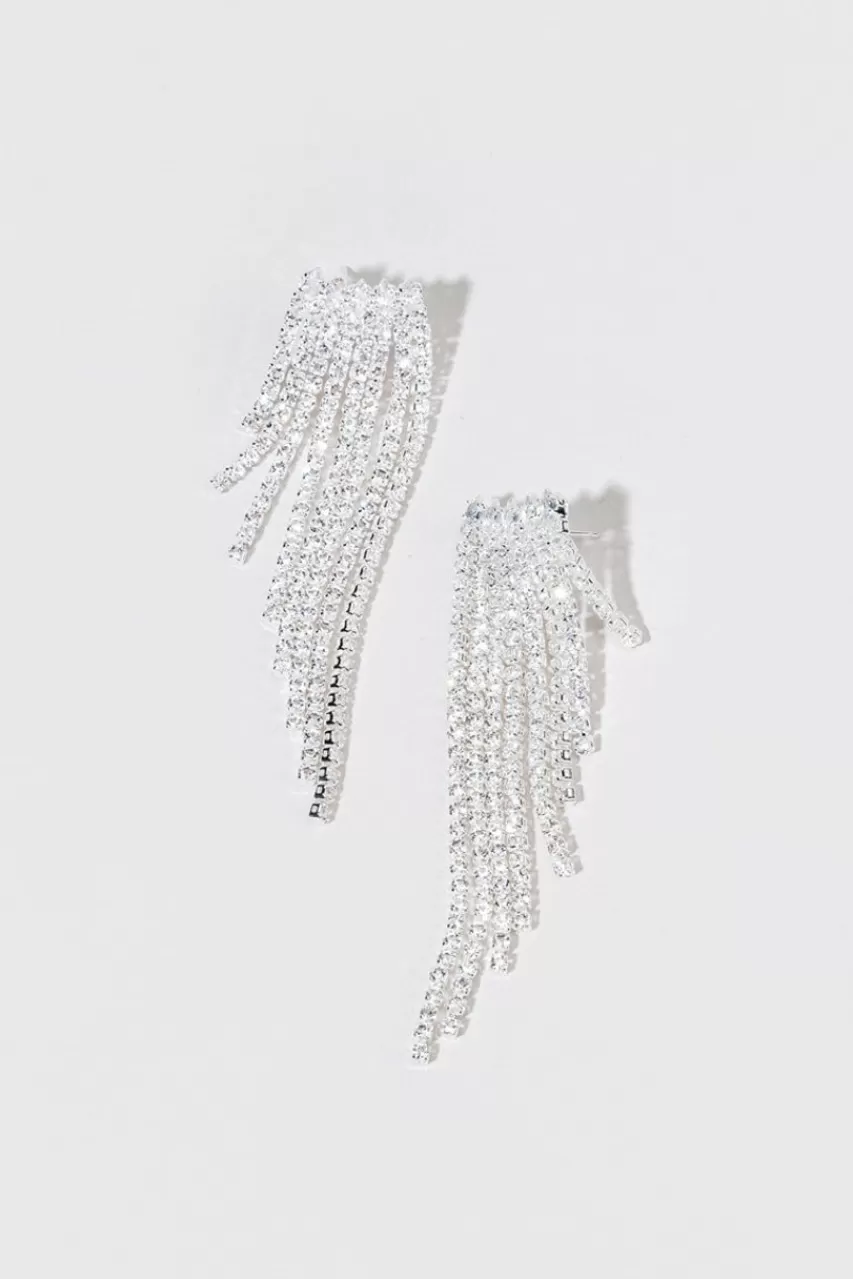 Francesca's Juliete Cupchain Fringe Drop Earrings