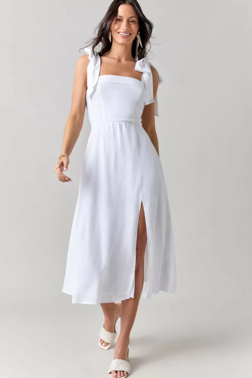 Francesca's Justine Sleeveless Tie Strap Midi Dress