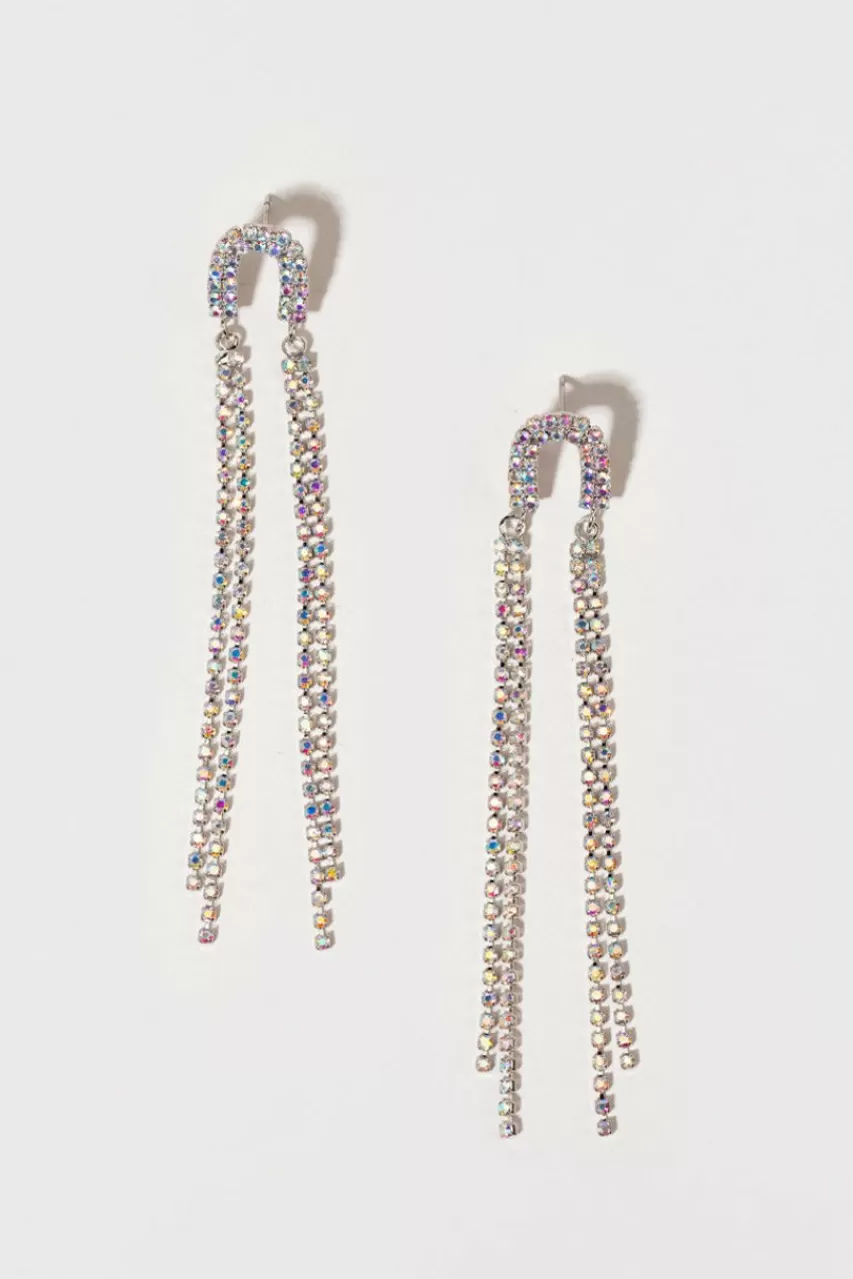 Francesca's Kai Arch Cup Chain Drop Earrings