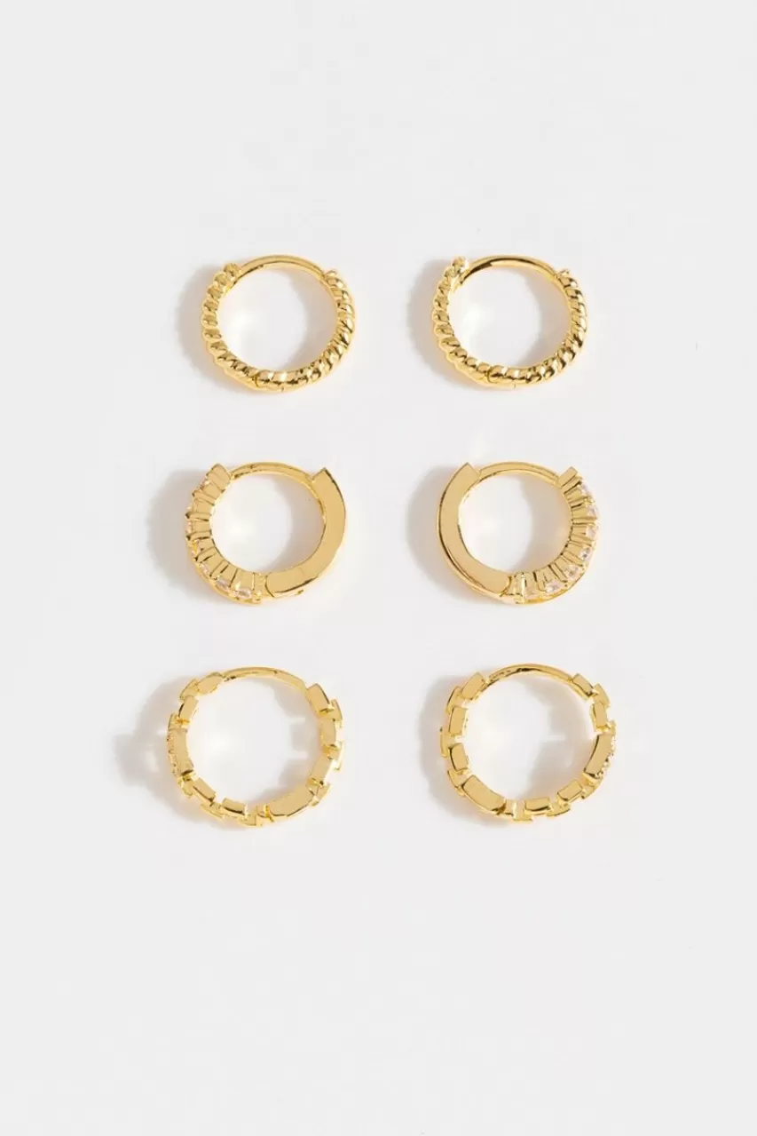 Francesca's Kamryn Huggie Hoop Earring Set