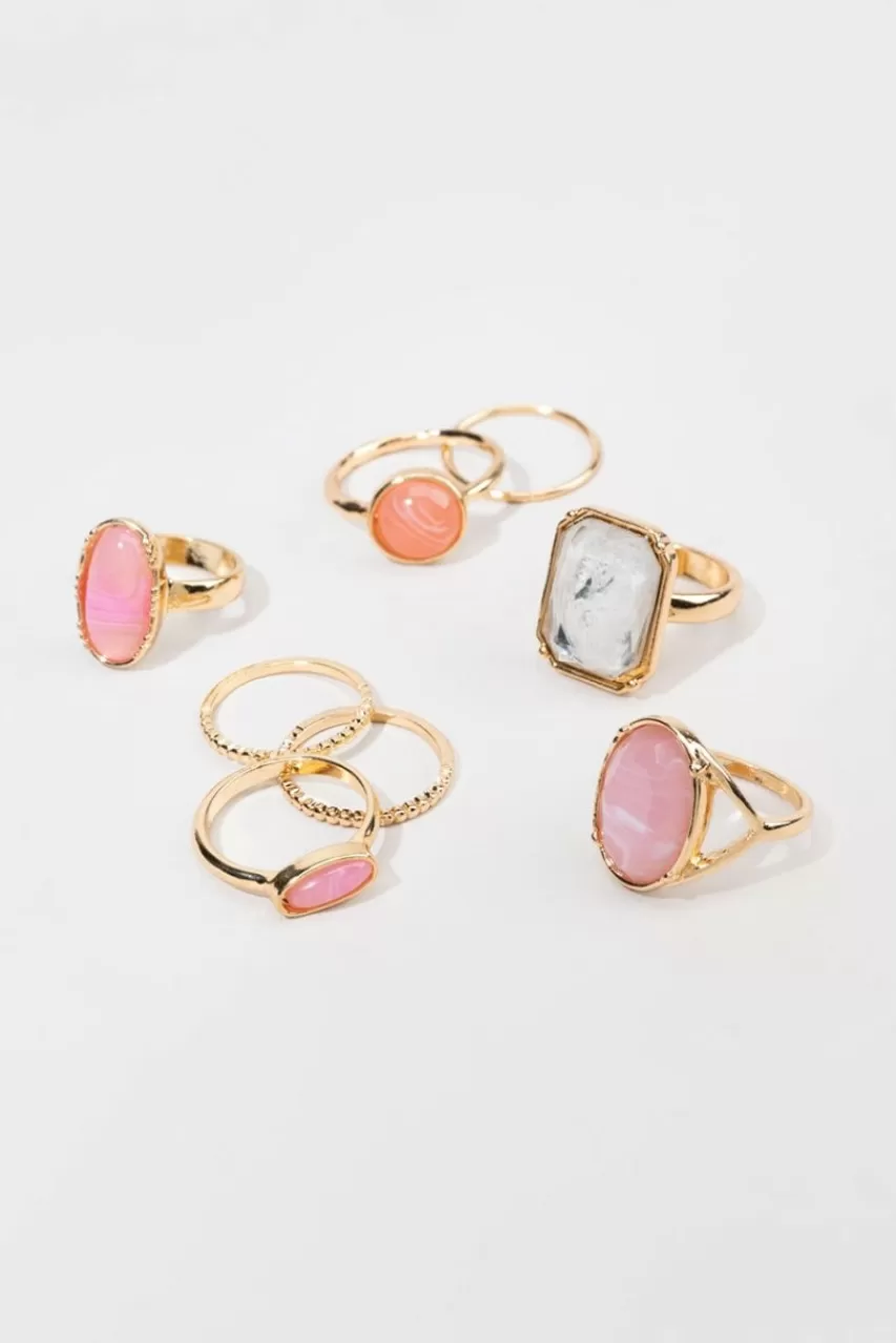 Francesca's Kassidy Semi Focal Statement Ring Set