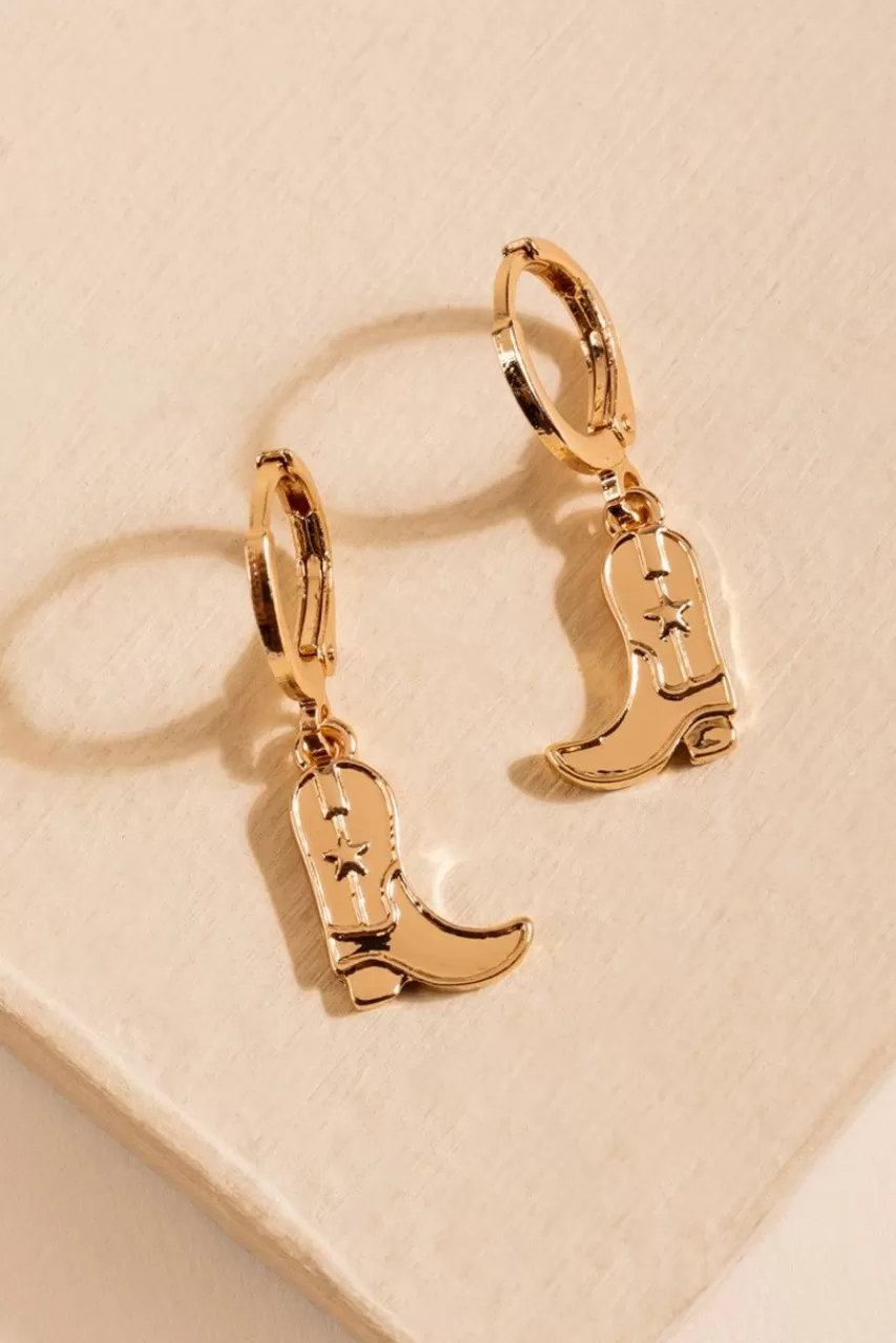 Francesca's Kelly Boot Huggie Hoop Earrings