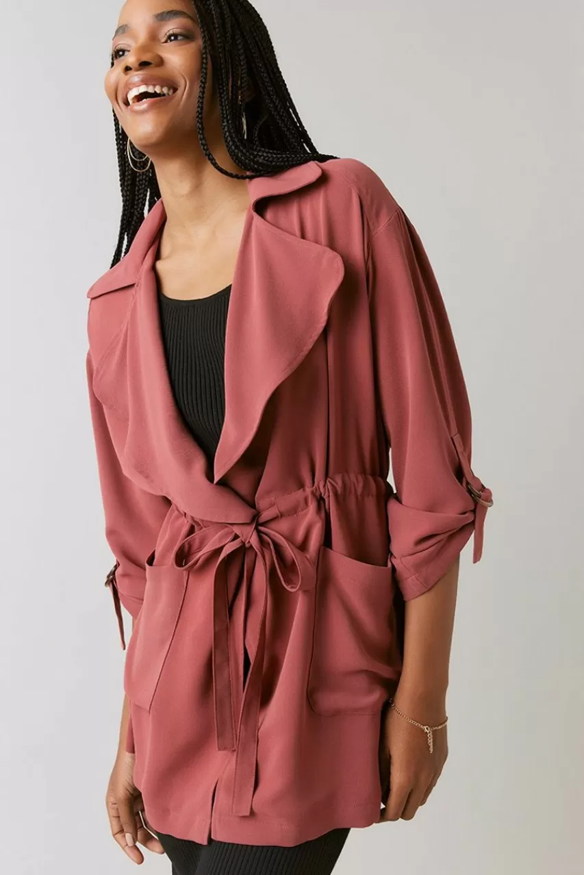 Francesca's Kelly Soft Drape Utility Jacket