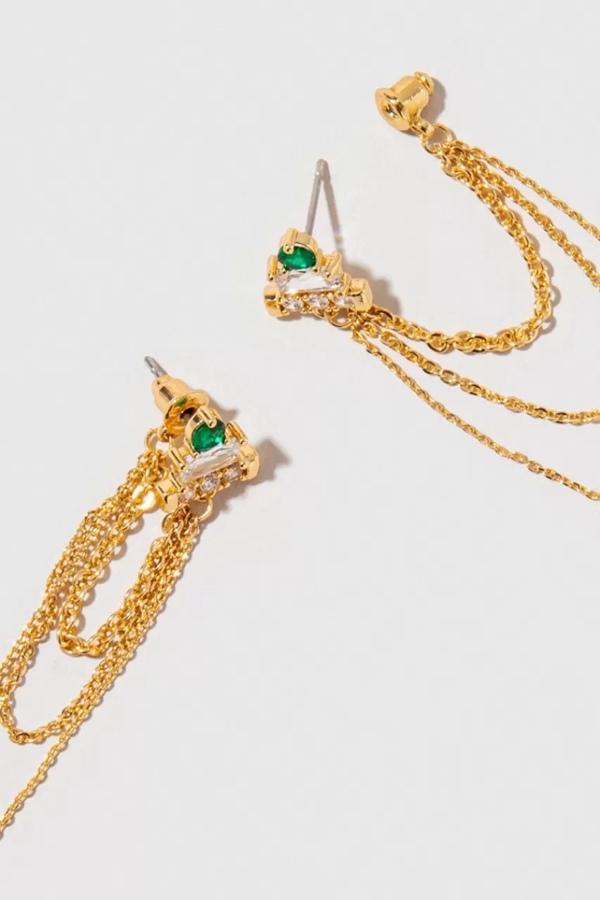 Francesca's Kendall Chain Earrings