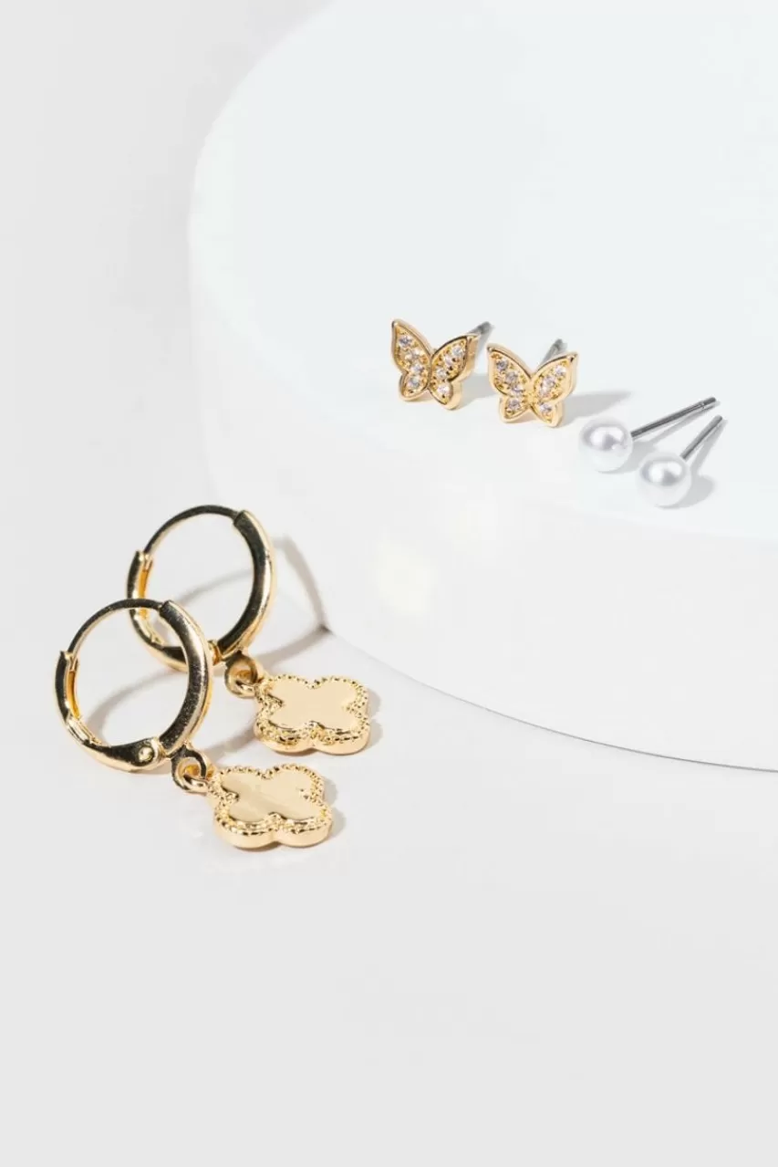 Francesca's Kimberlee Charm Earrings Set